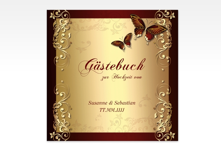 Gästebuch Creation Toulouse 20 x 20 cm, Hardcover romantisch mit Schmetterlingen