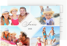 Foto-Postkarte Fotoliebe A6 Postkarte weiss mit vier Bildern