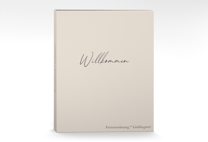 Gästemappe Ferienwohnung A4 Lieblingsort Gästemappe A4 beige