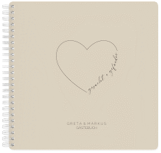 Klick: Details zu Gästebuch Hochzeit "Lebenstraum" anzeigen Gästebuch Hochzeit Lebenstraum Ringbindung beige