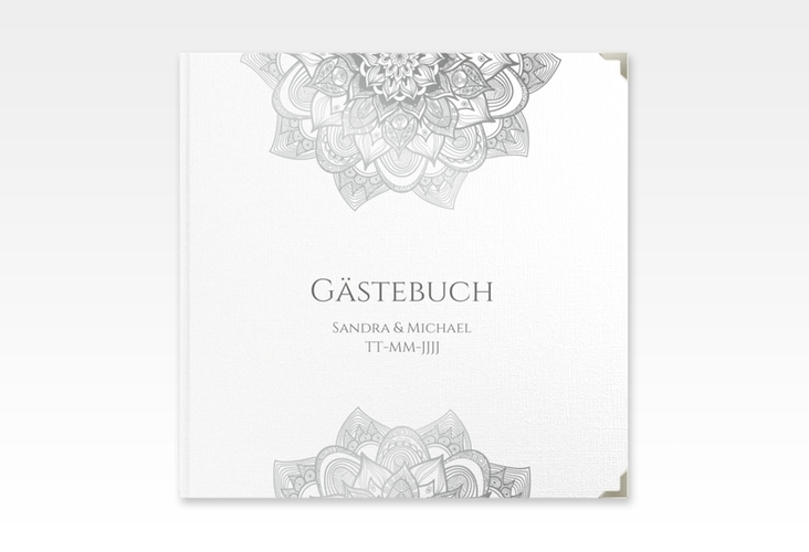 Gästebuch Selection Hochzeit Delight Leinen-Hardcover grau