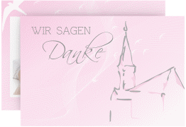 Dankeskarte Taufe "Church"