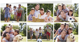 DIN-lang Klappkarte – 6 Bilder lange Klappkarte quer