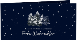 Klick: Details zu Geschäftliche Weihnachtskarte "Paragraf" anzeigen Geschäftliche Weihnachtskarte Paragraf lange Klappkarte quer blau