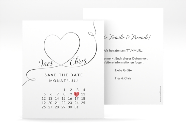 Save the Date-Kalenderblatt Dolce Kalenderblatt-Karte