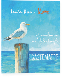 Klick: Details zu Gästemappe Ferienwohnung A4 "Möwe" anzeigen Gästemappe Ferienwohnung A4 "Möwe"