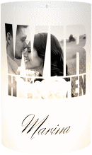 Windlicht Hochzeit Letters Windlicht weiss