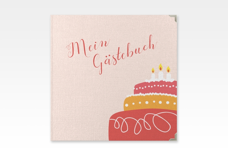 Gästebuch Selection Geburtstag Cake Leinen-Hardcover rot