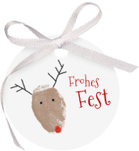 Klick: Details zu Geschenkanhänger Weihnachten "Rudolph" anzeigen Geschenkanhänger Weihnachten "Rudolph"