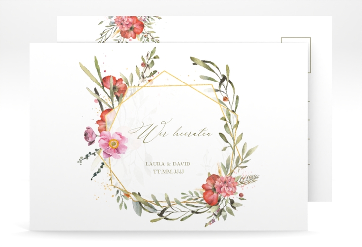 Save the Date-Postkarte Sommergarten A6 Postkarte