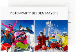 A6 Postkarte - 2 Bilder A6 Postkarte rot