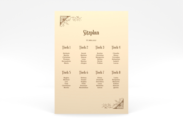 Sitzplan Poster Hochzeit Storybook 50 x 70 cm Poster