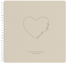 Klick: Details zu Gästebuch Hochzeit "Lebenstraum" anzeigen Gästebuch Hochzeit Lebenstraum Ringbindung beige