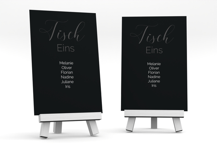 Tischaufsteller Hochzeit Eheschließung Tischaufsteller schwarz