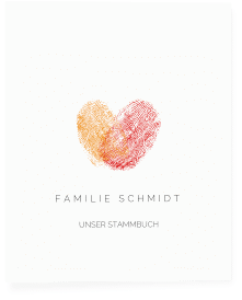 Klick: Details zu Stammbuch A4 "Fingerprint" anzeigen Stammbuch A4 Fingerprint Stammbuch A4 rot schlicht mit Fingerabdruck-Motiv