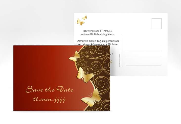 Save the Date-Postkarte Geburtstag Sarah A6 Postkarte