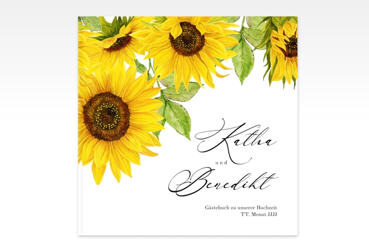Gästebuch Creation Sonnenblume 20 x 20 cm, Hardcover