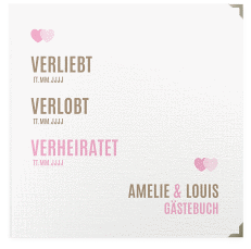 Klick: Details zu Gästebuch Selection Hochzeit "Couple" anzeigen Gästebuch Selection Hochzeit Couple Leinen-Hardcover rosa