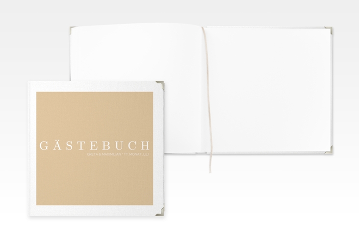 Gästebuch Selection Hochzeit Simply Leinen-Hardcover beige
