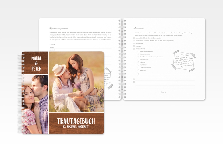 Trautagebuch Hochzeit Landliebe Trautagebuch Hochzeit braun