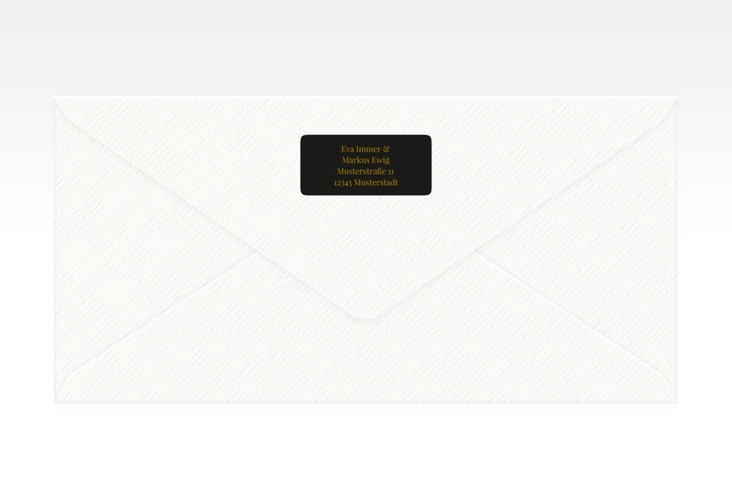 Absenderetikett Hochzeit Wednesday 45,7 x 21,2 mm schwarz