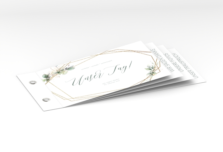 Danksagungskarte Hochzeit Greenish Booklet gruen