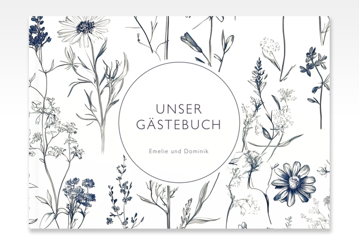 Gästebuch A4 quer Chinoiserie Floral A4 quer, Hardcover