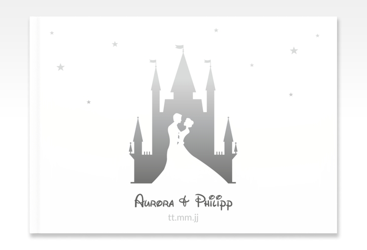 Gästebuch A4 quer Castle A4 quer, Hardcover grau