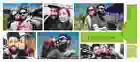 Hochzeitseinladung Collage Einsteckkarte gruen