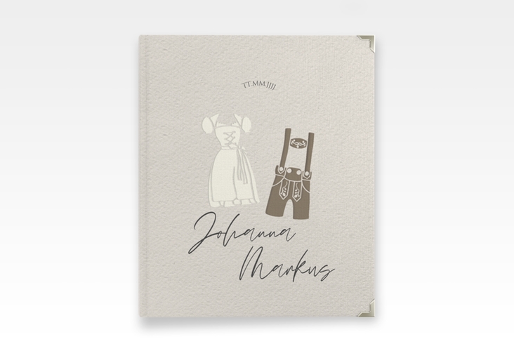 Hochzeitsalbum Trachtenhochzeit 21 x 25 cm mit Dirndl und Lederhose