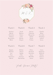 Klick: Details zu Sitzplan Poster Hochzeit "Prachtvoll" anzeigen Sitzplan Poster Hochzeit Prachtvoll 50 x 70 cm Poster rosa