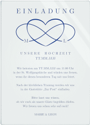 Klick: Details zu Acryl-Hochzeitseinladung "Infinity" anzeigen Acryl-Hochzeitseinladung Infinity Acrylkarte hoch blau
