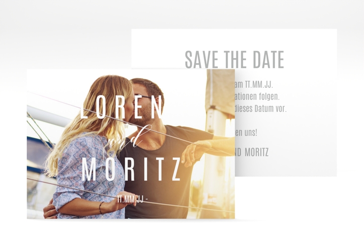 Save the Date-Visitenkarte Memory Visitenkarte quer