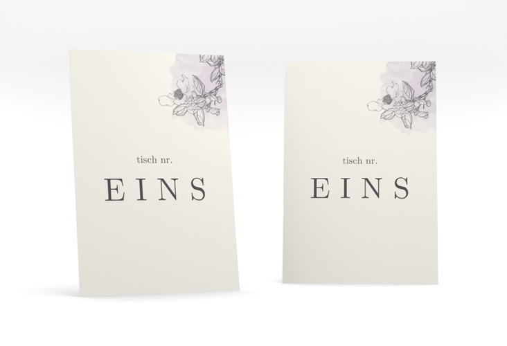 Tischnummer Hochzeit Artlover Tischaufsteller flieder