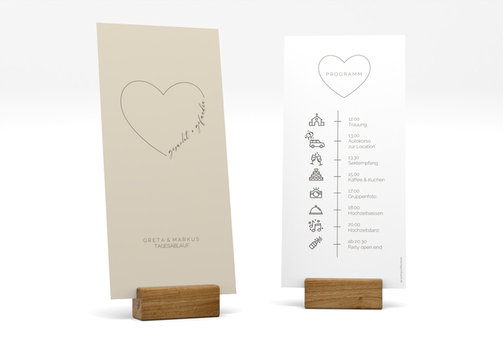 Tagesablauf Hochzeit Lebenstraum lange Karte hoch