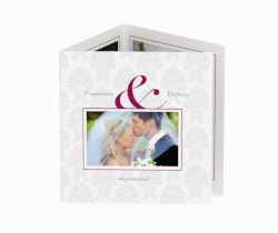 Klick: Details zu Ringraziamenti matrimonio collezione Nantes anzeigen Ringraziamenti matrimonio collezione Nantes Quadr. Karte doppelt fucsia