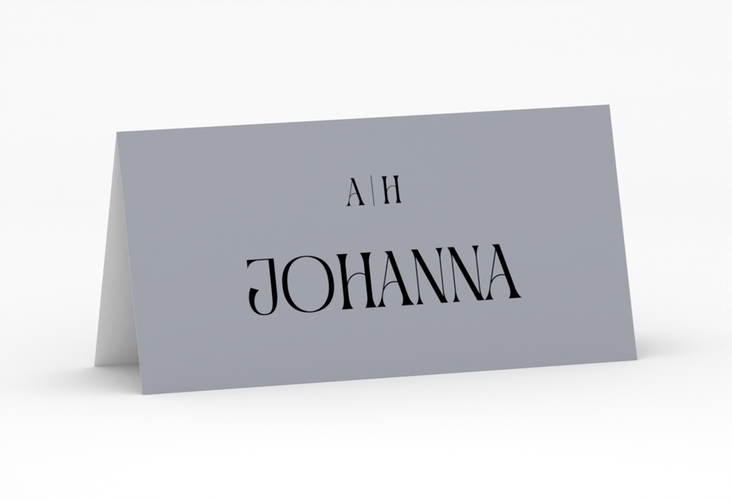 Tischkarte Hochzeit Lebensbund Tischkarten blau mit veredelbaren Initialen