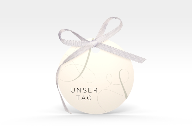 Geschenkanhänger Hochzeit Eheschließung Geschenkanhänger, rund beige