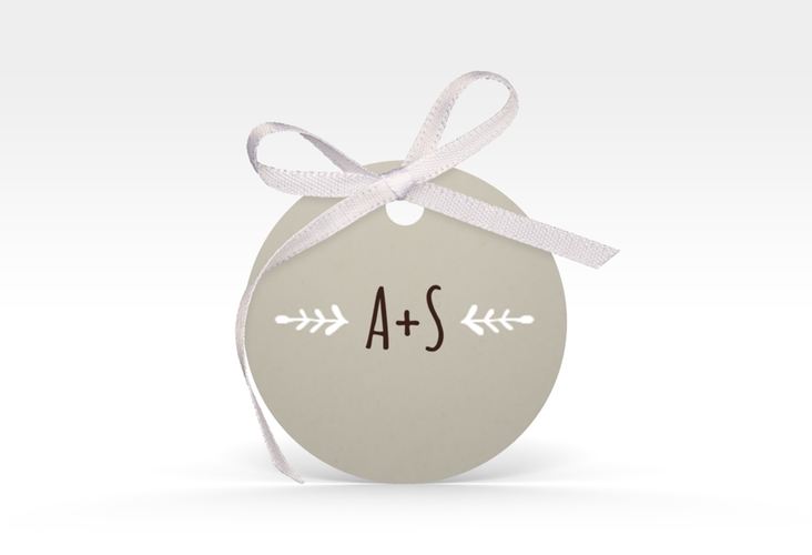 Geschenkanhänger Hochzeit Eden Geschenkanhänger, rund weiss
