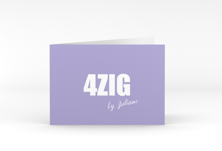 Einladungskarte "Zig" DIN A6 Klappkarte quer