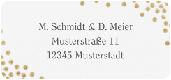 Klick: Details zu Absenderetikett Hochzeit "Glitter" anzeigen Absenderetikett Hochzeit "Glitter" 45,7 x 21,2 mm weiss