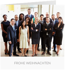 Klick: Details zu Business-Weihnachtskarte "Greetings" anzeigen Business-Weihnachtskarte Greetings quadr. Klappkarte weiss