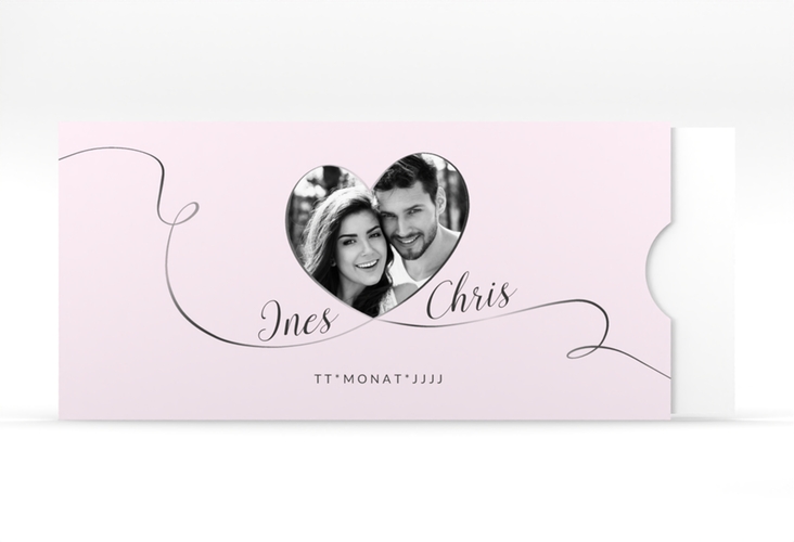 Hochzeitseinladung Dolce Einsteckkarte rosa