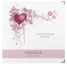 Klick: Details zu Gästebuch Selection Hochzeit "Triest" anzeigen Gästebuch Selection Hochzeit Triest Leinen-Hardcover pink