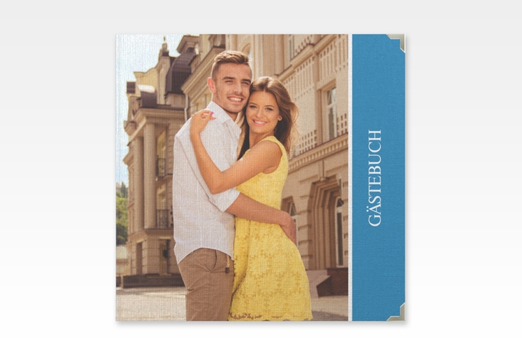 Gästebuch Selection Hochzeit Classic Leinen-Hardcover blau