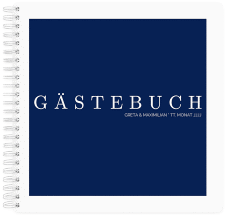 Klick: Details zu Gästebuch Hochzeit "Simply" anzeigen Gästebuch Hochzeit Simply Ringbindung blau