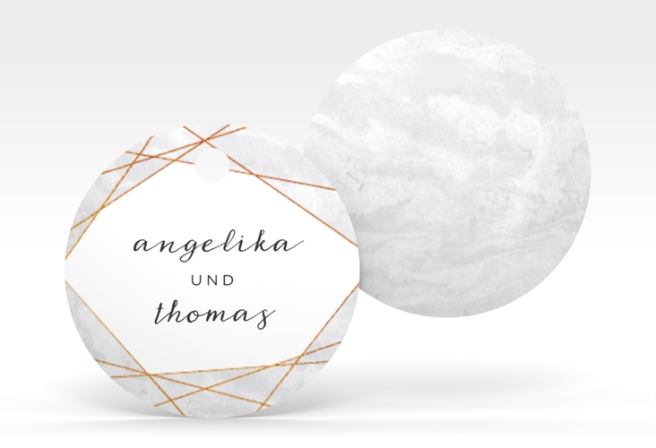 Geschenkanhänger Hochzeit Asymmetry Geschenkanhänger, rund