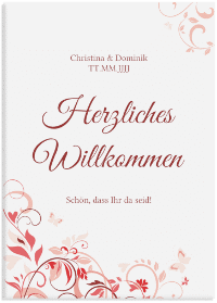 Klick: Details zu Willkommensschild Leinwand "Lilly" anzeigen Willkommensschild Leinwand "Lilly" 50 x 70 cm Leinwand pink