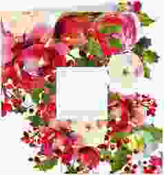 Hochzeitseinladung "Blumenpracht" Quadratische Klappkarte weiss