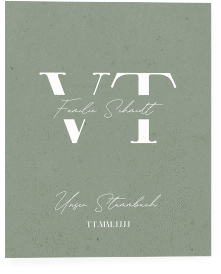 Klick: Details zu Stammbuch A4 "Everlasting" anzeigen Stammbuch A4 Everlasting Stammbuch A4 gruen mit großen Initialen